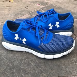 Blue Under Armour athletic shoes